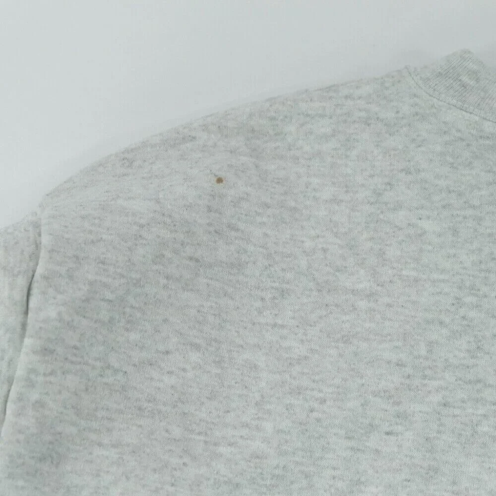 Vtg Tultex Grey Sweatshirt Maximum Sweats Cut Crew Neck Large Heather Gray - Picture 5 of 8